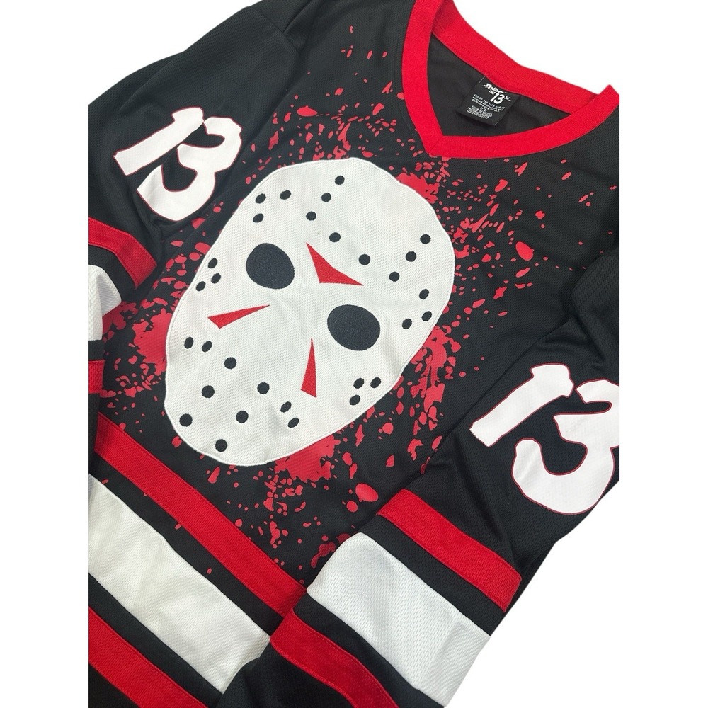 Halloween Friday The 13th Jason Vorhees #13 Horror Hockey Jersey Adult Size S